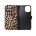 Miniatyrbillede 5 af 7: Leopardmønster tegnebogsovertræk til iPhone 12 Pro Max - Brun