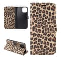 Miniatyrbillede 1 af 7: Leopardmønster tegnebogsovertræk til iPhone 12 Pro Max - Brun