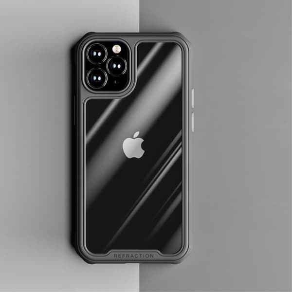 IPAKY iPhone 12 / 12 Pro TPU Hybrid Skal - Svart