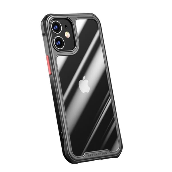 IPAKY iPhone 12 / 12 Pro TPU Hybrid Skal - Svart