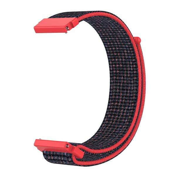 Nylonarmband Samsung Galaxy Watch 46mm Svart/Röd