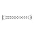 Miniatyrbild 4 av 4: Rhinestone Metallarmband Apple Watch 42/44/45/49 mm Silver