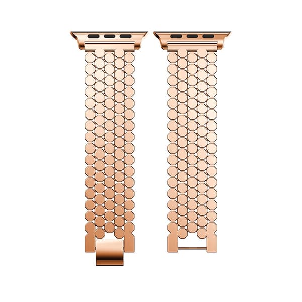 Polygon Metallarmband Apple Watch 42mm Rose Guld