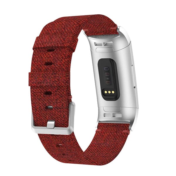 Canvasarmband Fitbit Charge 3/4 Röd