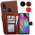 Miniatyrbillede 1 af 11: Samsung Galaxy A40 - Læder cover / Beskyttelse