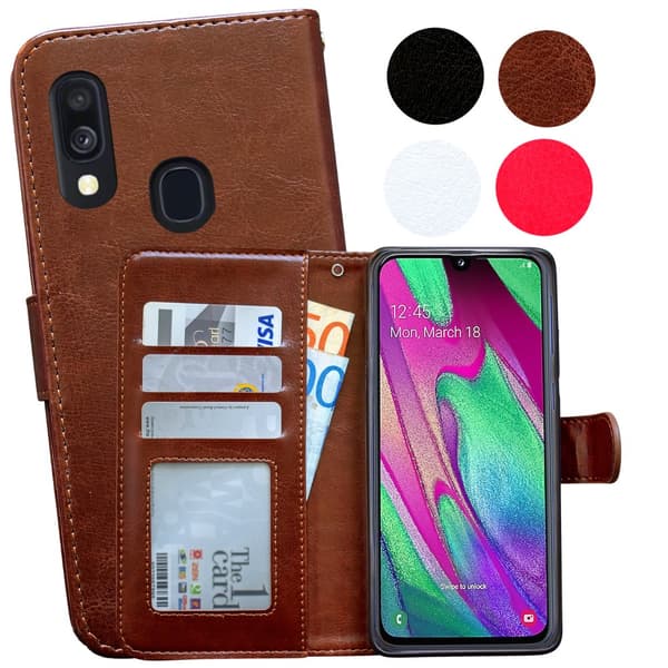 Samsung Galaxy A40 - Læder cover / Beskyttelse