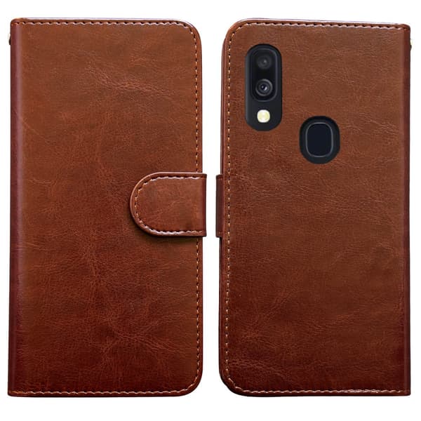 Samsung Galaxy A40 - Läderfodral / Skydd