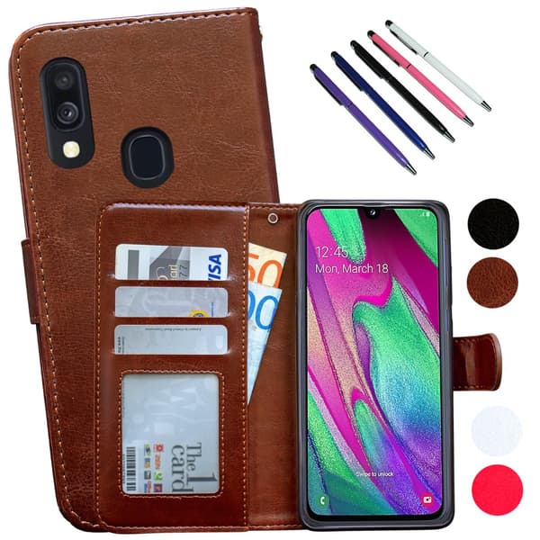 Samsung Galaxy A40 - Läderfodral / Skydd