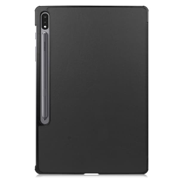 Trifoldet Stand Smart Taske til Samsung Galaxy Tab S7 Plus - Sort