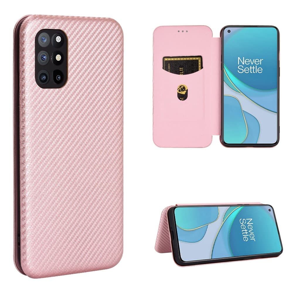 OnePlus 8T Suojakotelo Hiilikuiturakenne Ruusukulta