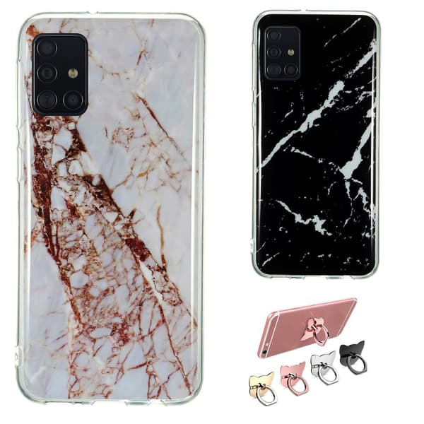 Samsung Galaxy A71 - Skal / Skydd / Marmor White