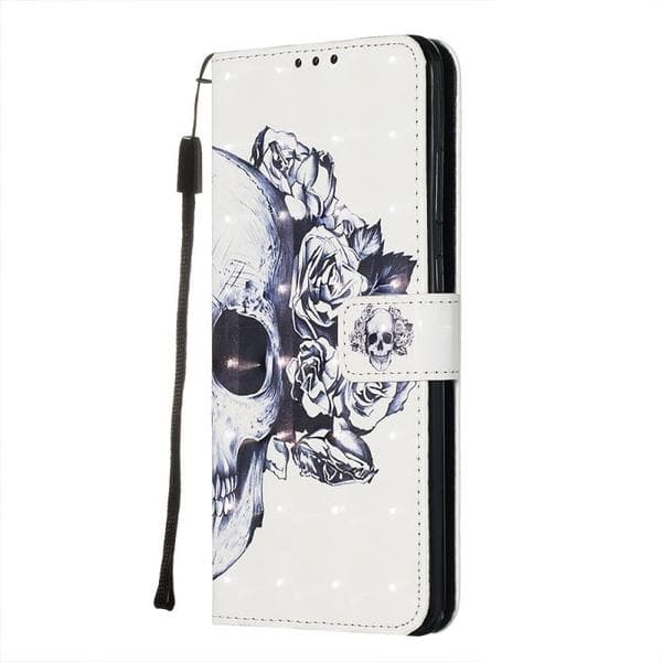 Plånboksfodral Samsung Galaxy S20 Ultra – Döskalle / Rosor
