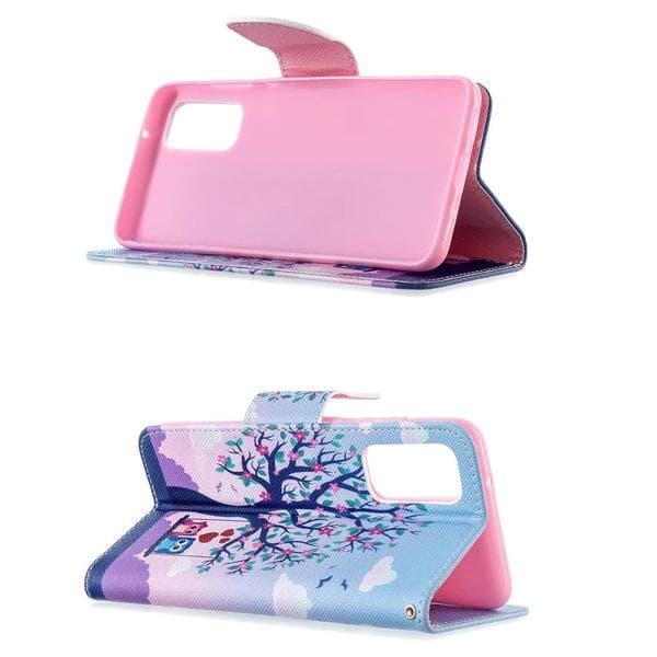 Plånboksfodral Samsung Galaxy S20 – Ugglor på Gunga
