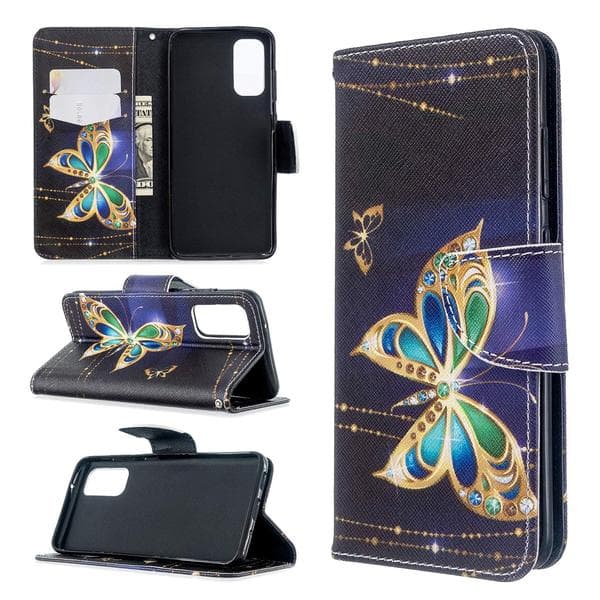Plånboksfodral Samsung Galaxy S20 – Guldfjäril