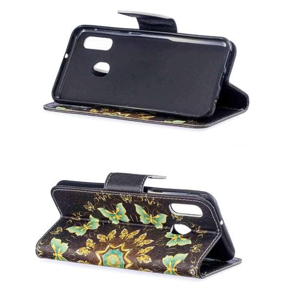 Plånboksfodral Samsung Galaxy A40 – Fjärilar I Cirkel