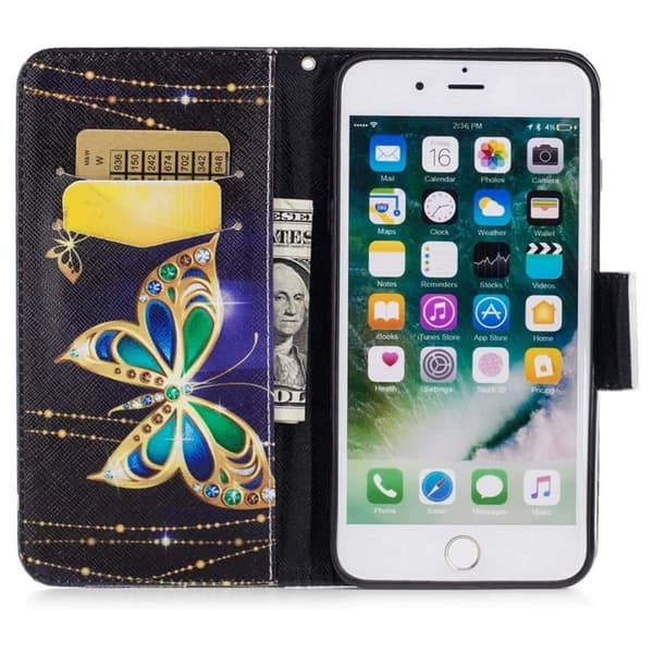 Plånboksfodral Apple iPhone 7 Plus – Guldfjäril