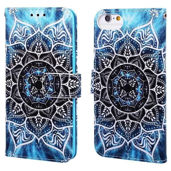 Plånboksfodral Apple iPhone 8 – Blå Mandala