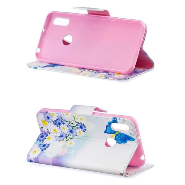 Plånboksfodral Huawei Y6 2019  – Fjärilar och Blommor