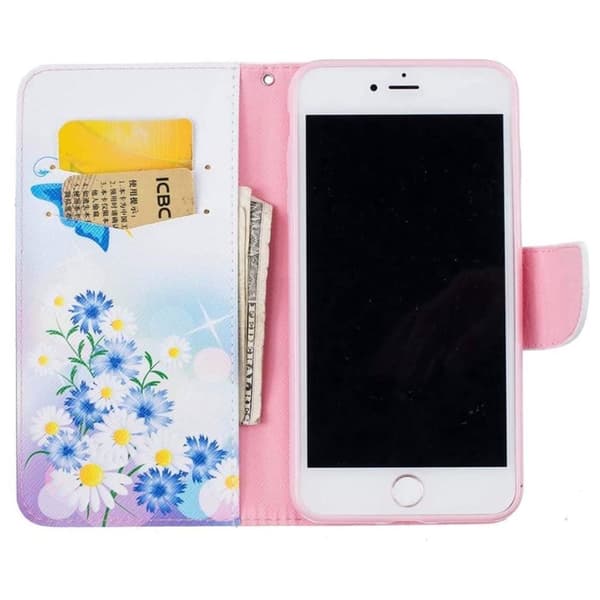 Plånboksfodral Apple iPhone 6 Plus – Fjärilar och Blommor