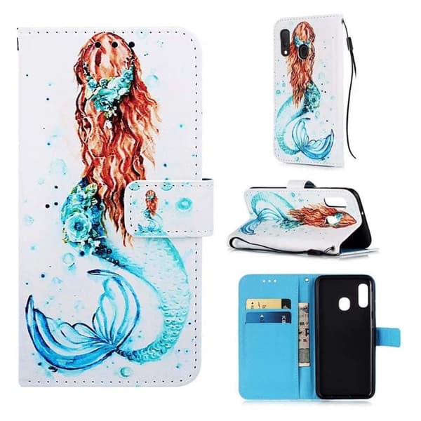 Plånboksfodral Samsung Galaxy A20e – Sjöjungfru