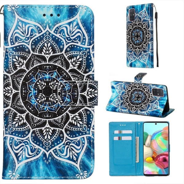 Plånboksfodral Samsung Galaxy A71 - Blå Mandala