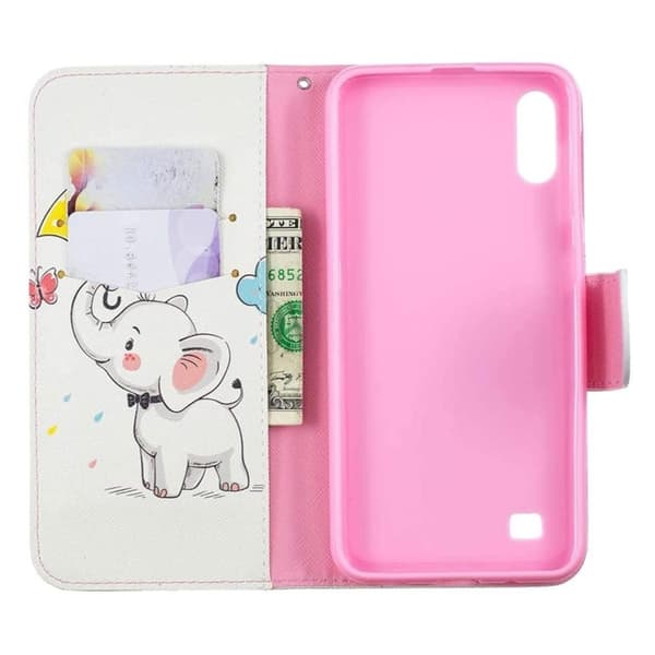 Plånboksfodral Samsung Galaxy A10 – Elefant med Paraply