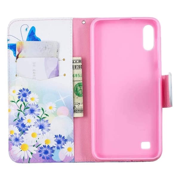 Plånboksfodral Samsung Galaxy A10 – Fjärilar och Blommor