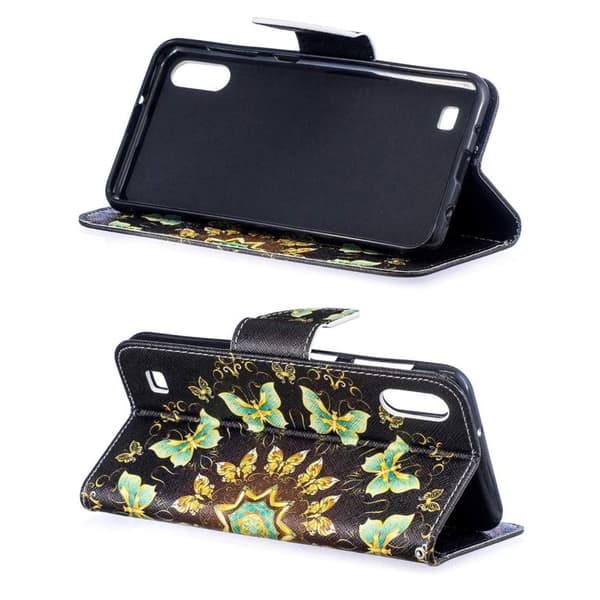 Plånboksfodral Samsung Galaxy A10 – Fjärilar I Cirkel