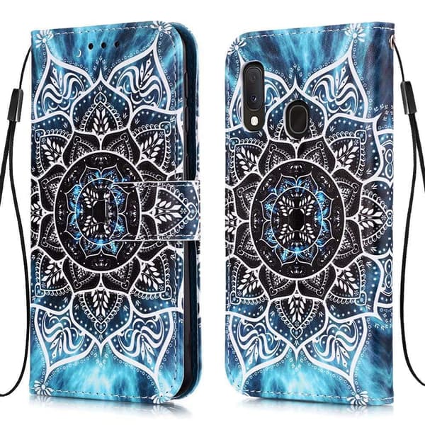 Plånboksfodral Samsung Galaxy A20e - Blå Mandala