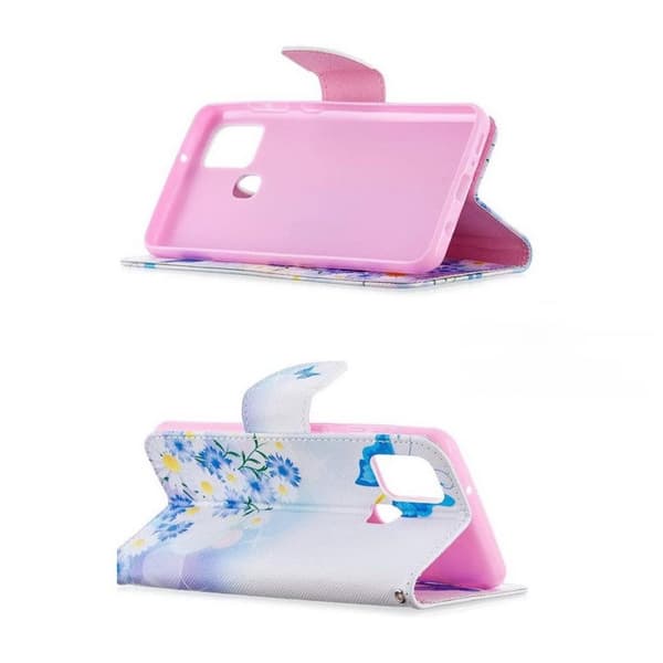 Plånboksfodral Samsung Galaxy A21s – Fjärilar och Blommor