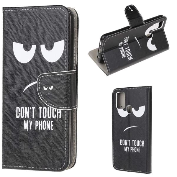 Lompakkokotelo Samsung Galaxy A21s - Don’t Touch My Phone