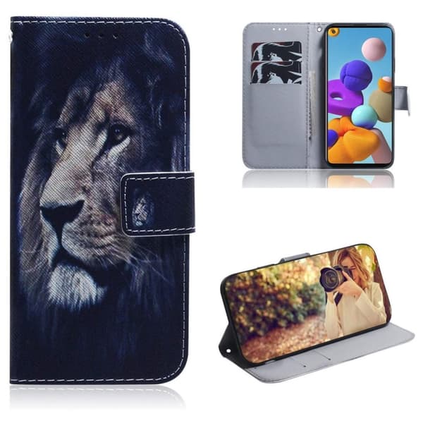 Plånboksfodral Samsung Galaxy A21s – Lejon