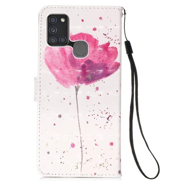 Plånboksfodral Samsung Galaxy A21s – Rosa Blomma