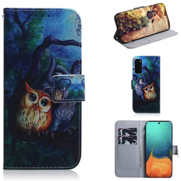 Plånboksfodral Samsung Galaxy S20 FE - Ugglor I Månsken