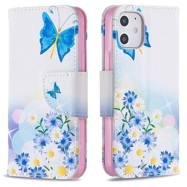 Plånboksfodral Apple iPhone 12 Mini – Fjärilar och Blommor
