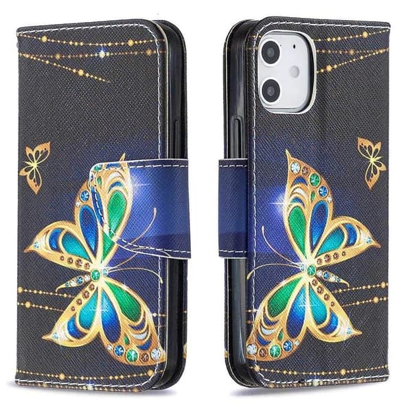 Plånboksfodral Apple iPhone 12 Mini – Guldfjäril