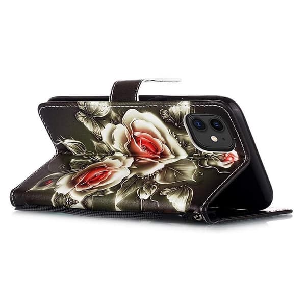 Lompakkokotelo iPhone 12 - Ruusut