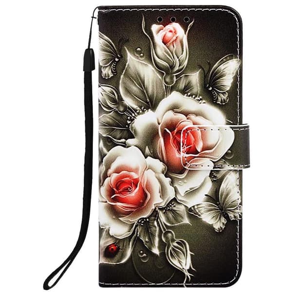 Lompakkokotelo iPhone 12 - Ruusut