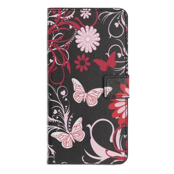 Plånboksfodral Apple iPhone 12 Pro - Svart med Fjärilar