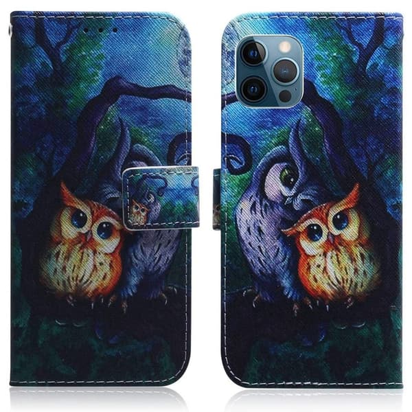 Plånboksfodral Apple iPhone 12 Pro – Ugglor I Månsken
