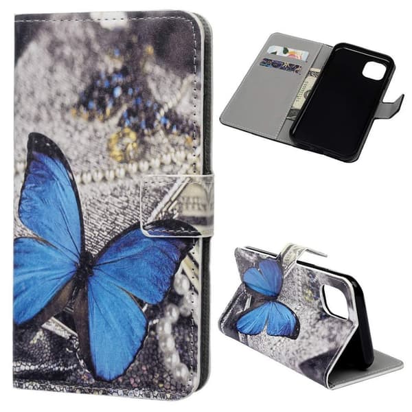 Plånboksfodral Apple iPhone 12 Pro - Blå Fjäril