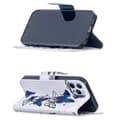 Miniatyrbillede 3 af 4: Plånboksfodral Apple iPhone 12 Pro – Blåa och Vita Fjärilar