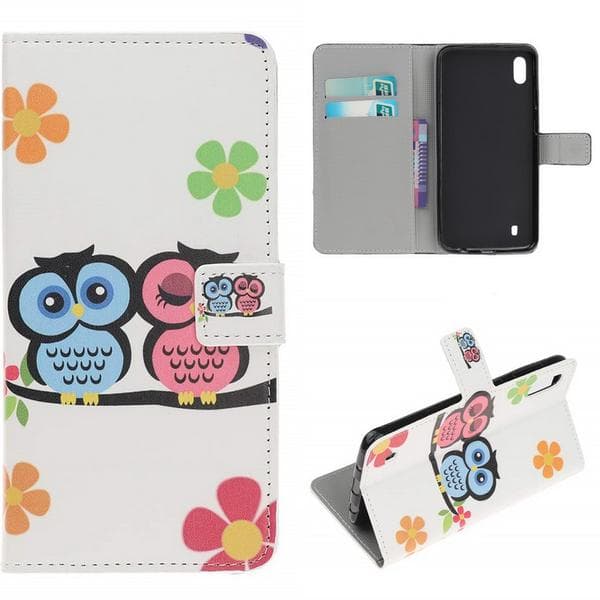 Plånboksfodral Samsung Galaxy A10 - Ugglor & Blommor