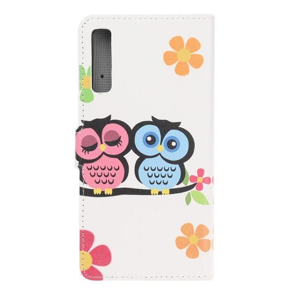 Plånboksfodral Samsung Galaxy A70 - Ugglor & Blommor