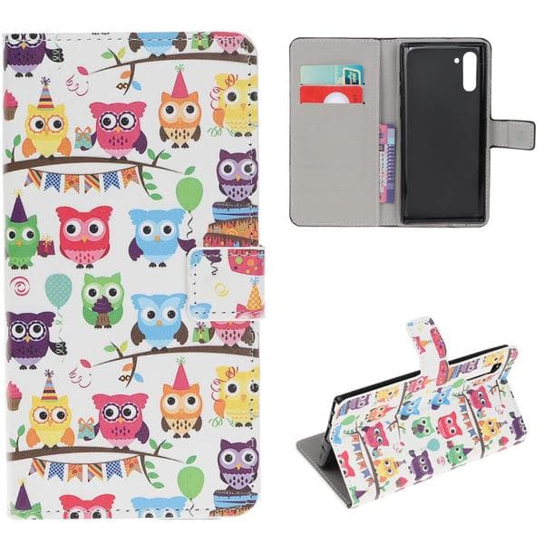 Plånboksfodral Samsung Galaxy Note 10 - Ugglor På Kalas