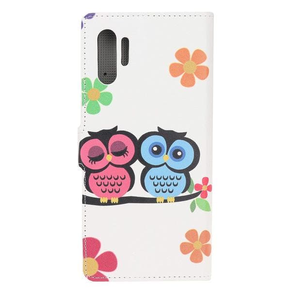 Plånboksfodral Samsung Galaxy Note 10 Plus - Ugglor & Blommor