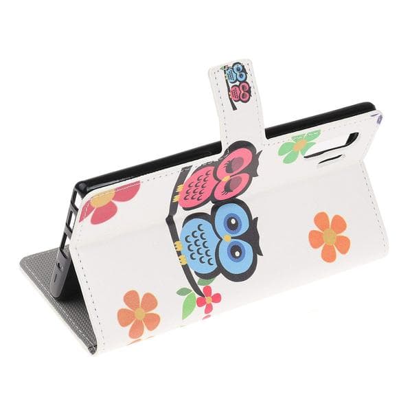 Plånboksfodral Samsung Galaxy Note 10 Plus - Ugglor & Blommor