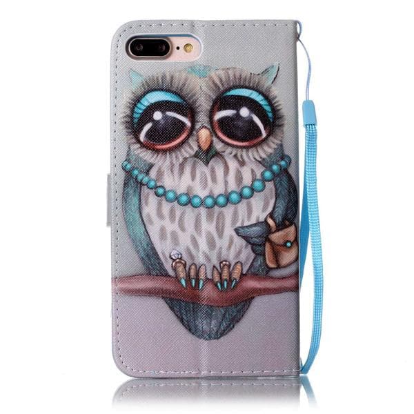 Plånboksfodral iPhone 6 Plus / 6s Plus – Utsmyckad Uggla