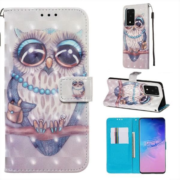 Plånboksfodral Samsung Galaxy S20 Ultra – Utsmyckad Uggla