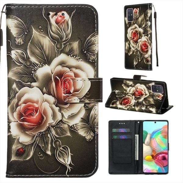 Plånboksfodral Samsung Galaxy A51 – Rosor